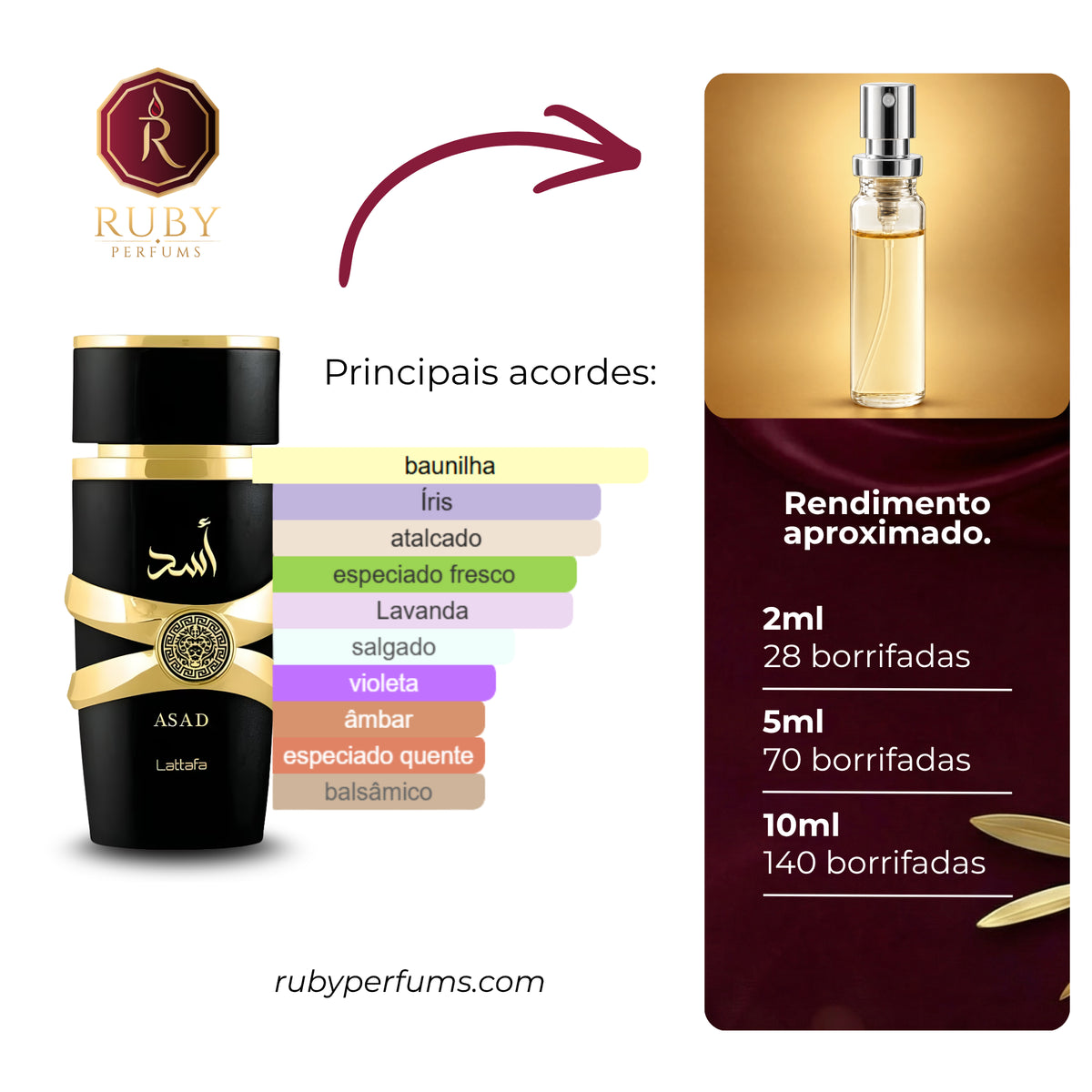 Decant do perfume Asad Lattafa
