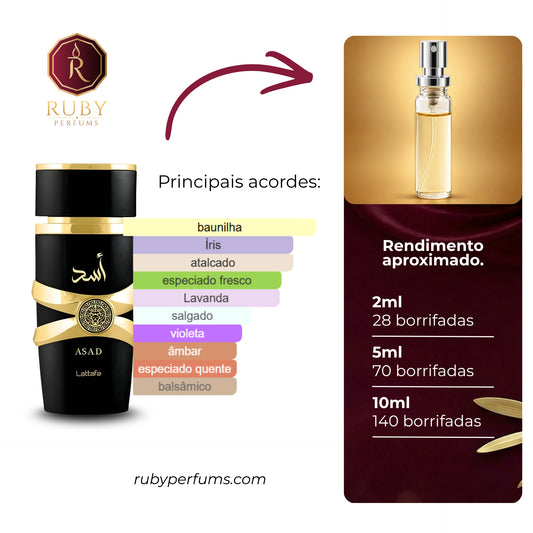 Decant do perfume Asad Lattafa