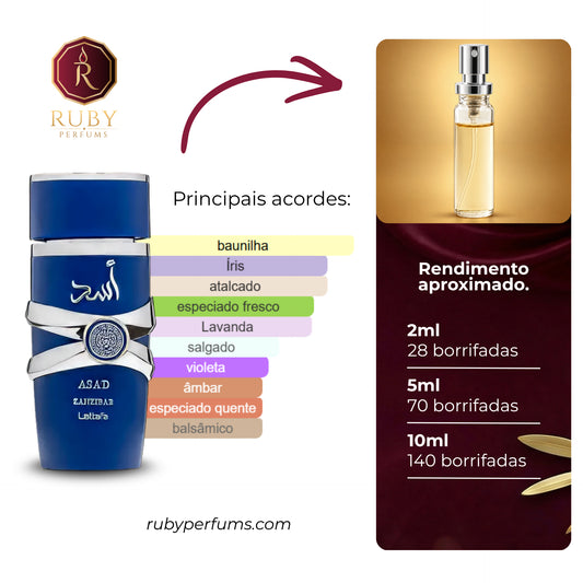 Decant do perfume Asad Zanzibar Lattafa