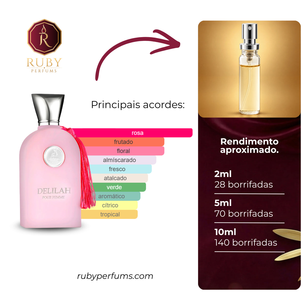 Decant do perfume Delilah Maison Alhambra
