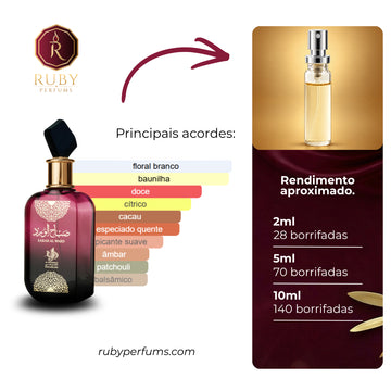Decant do perfume Sabah Al Ward Al Wataniah