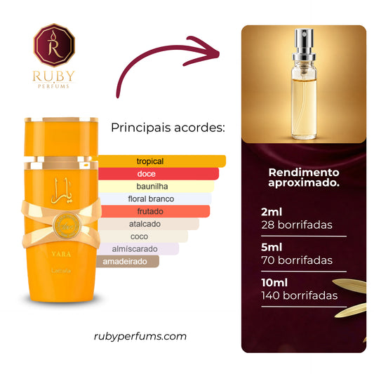 Decant do perfume Yara Tous Lattafa